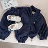 Autumn  Children Casual Sportswear Set Boys Girls Interchange Jacket Pants Suit Kids Vintage Cargo Pants Outfits