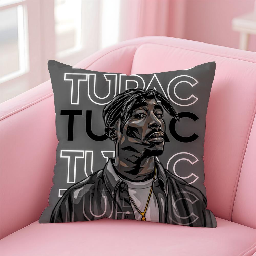 2P-Pac Tupac S-Shakur Cushion Cover Comfortable Reversible Pillow Cover Ideal For Car Sofa Bedroom & Beyond