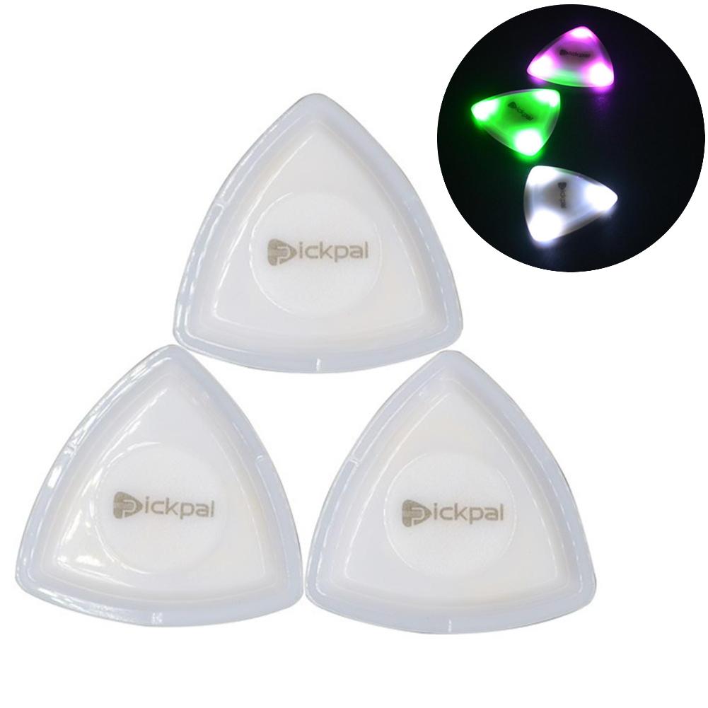 Guitar Touch Luminous Pick LED Glowing Guitar Pick Musical Stringed Instrument Glowing Plectrum for Bass Electric Guitarists
