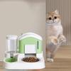 2-In-1 Automatic Cat Water Feeder Large Capacity Spill Proof Cat Dog Food Bowl Dry Wet Separation Visible Window Dog Double Bowl