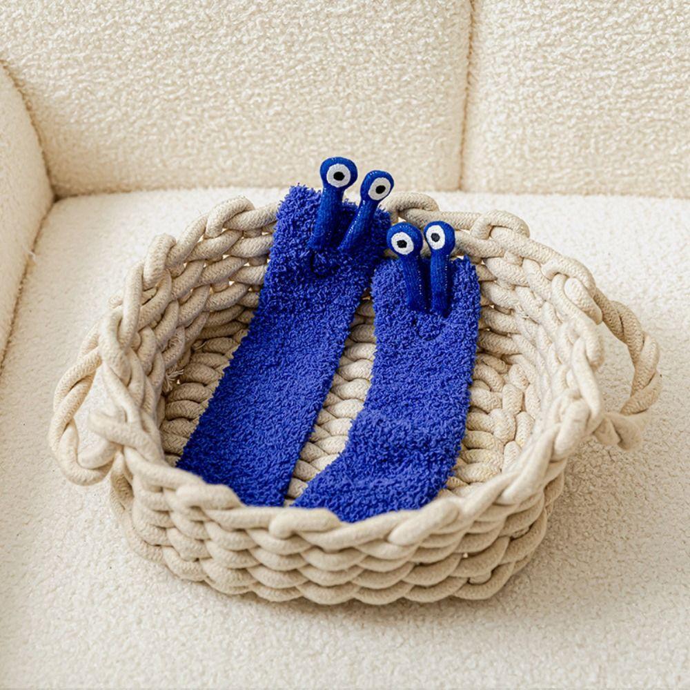 Cartoon Winter Floor Socks Women Mid-Calf Furry Plush Sock Warm Funny Tube Socks  Girls