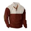 Sweatshirt Pullover Half Placket Buttoned Lapel Sweatshirt Casual Men's Top