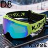 KAROS Ski goggles, outdoor snow goggles, double-layer anti-fog snow goggles, suitable for single and double boards, high-definition goggles, can be