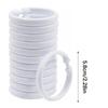 Plastic Shower Curtain Rings,Shower Curtain Hooks,12Pieces O Shape Bathroom Shower Curtain Hooks Easy To Snaps Gift