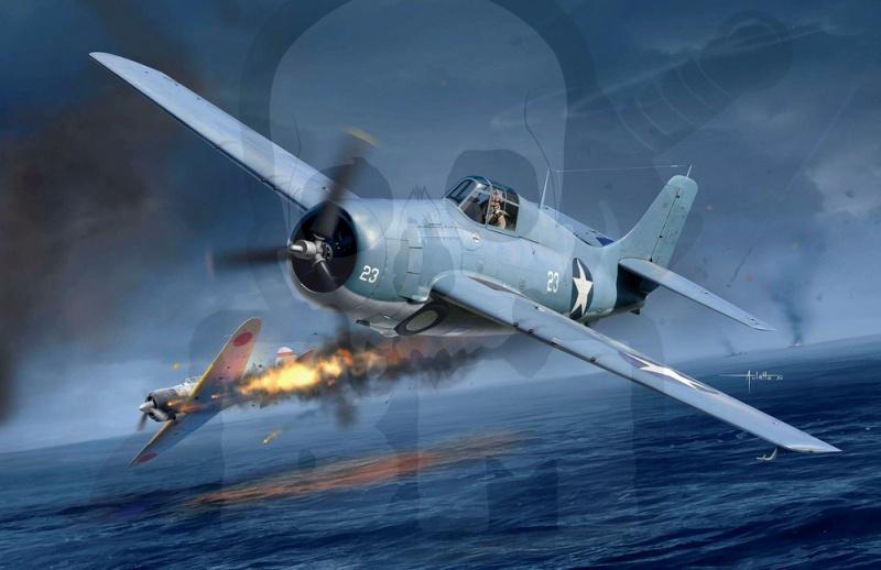 Acad-12355 f4f-4 wildcat bitva u Midway 1:48