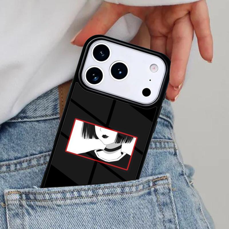 Aesthetic Sad Japanese Anime Phone Case for iPhone 16e 15 14 13 12 17 Pro Max Plus Air 17pro Cover Coque
