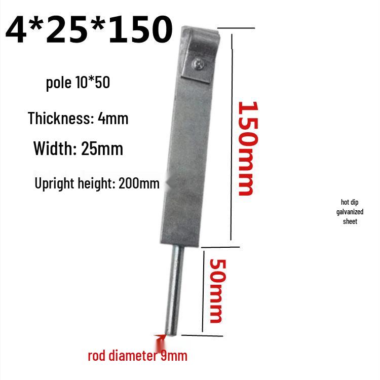 Galvanized L-Shaped Lightning Protection Bracket with Fishtail Clip