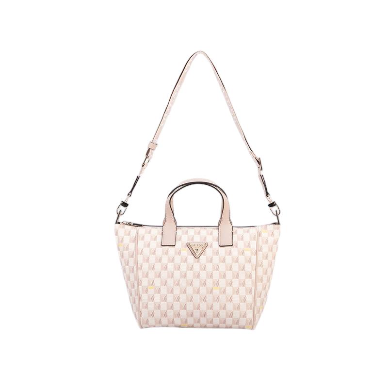 

Новая сумка-тоут GUESS из искусственной кожи, сумка через плечо, трубящая, женская, рубиново-красная/черная/грейж GSBLW9676019 22.6*14.5*22.1CM