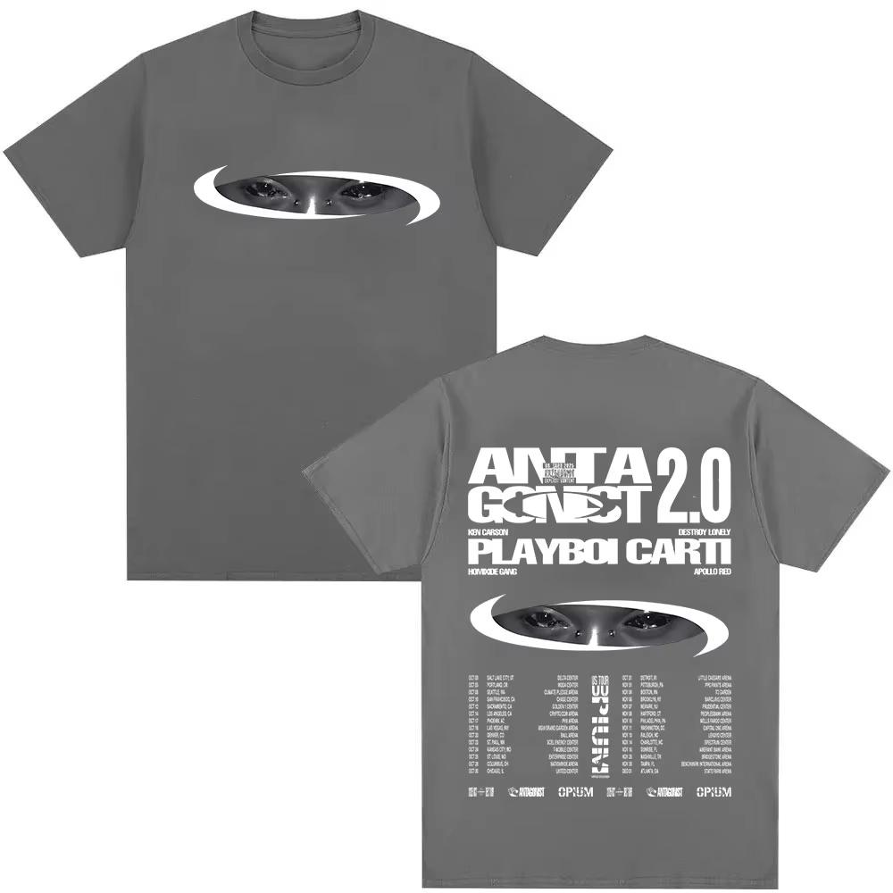 

Singer Playboi Carti Antagonist 20 Tour Album 2026 Fans TShirt Men Women Clothing Fashion Harajuku Tshirts Vintage Streetwear 3XL