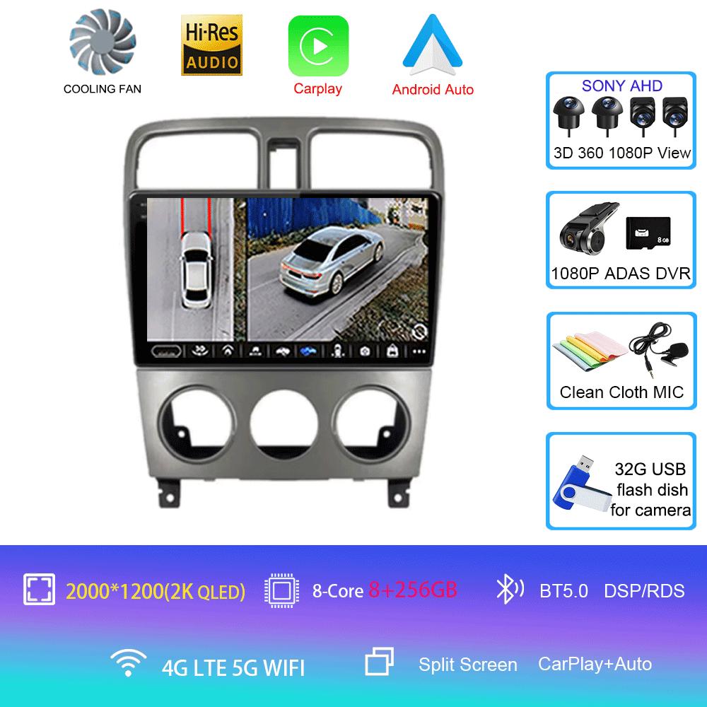 For Subaru Forester SG 2002 - 2008 Car Radio Android 14 Carplay Auto 2K Screen Multimedia Player DSP Autoradio Stereo Head Unit
