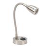 RV LED Bedside Light 360 Degree Swivel Flexible Goosneck Light for DC 12V to 24V Boat Camper Truck Cars Nickel Plated