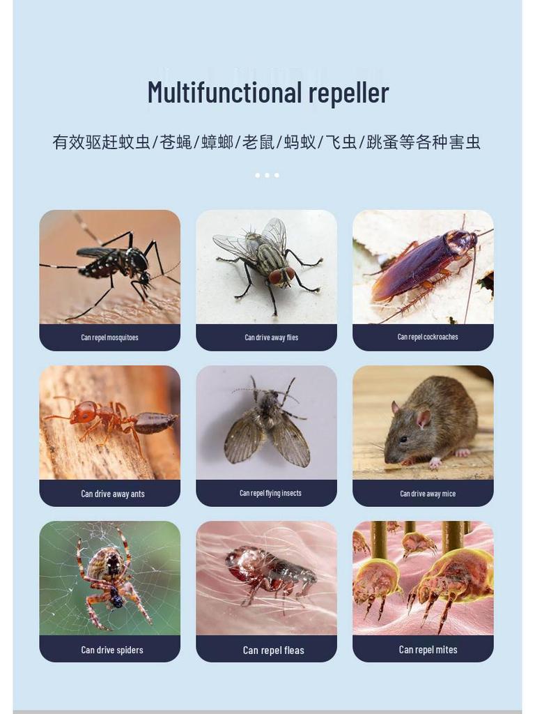 Ultrasonic Pest Repeller: Cockroaches, Rodents, Insects & Mosquitoes Control Device