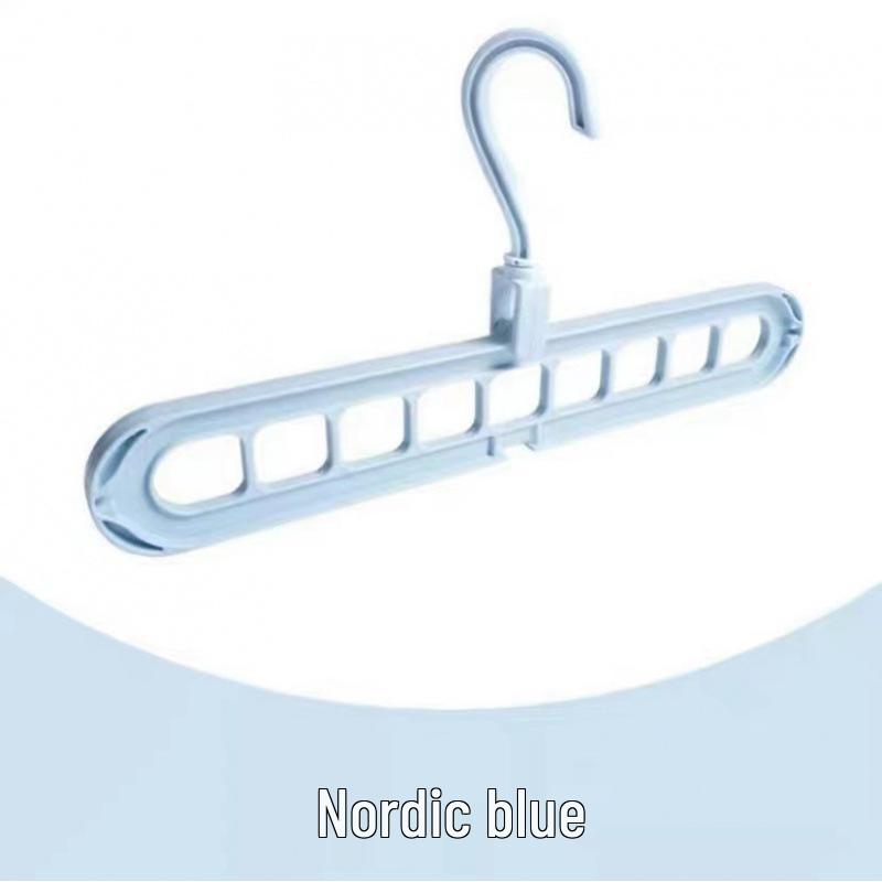 Multi-Functional Nine-Hole Hanger: Space-Saving, Foldable Clothes Storage for Dorms and Homes