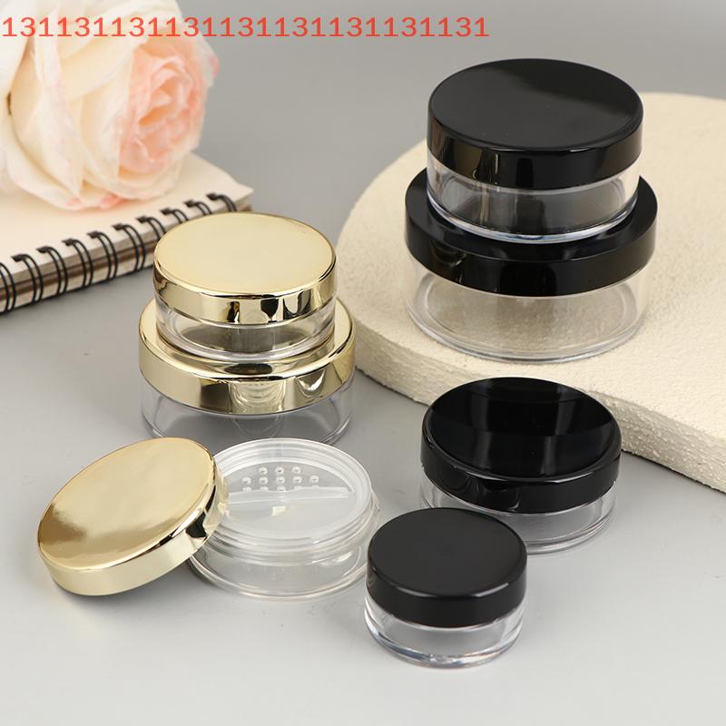 Leerer 5/10/20/30g Behälter für losen Puder mit drehbarem Siebeinsatz, Behälterdose, Plastik, Kosmetik, Make-up, Puderabfüllung, Dose, Deckel, Drehverschluss