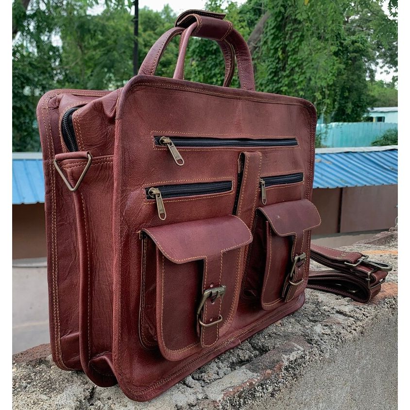 Сумка-мессенджер для ноутбука ручной работы для мужчин и женщин Портфель Сумка — фото 4