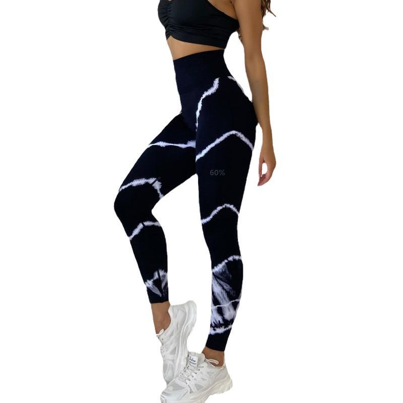 Women's High Waist Tie-Dye Yoga Pants - Seamless, Hip-Lifting, Summer Fitness Leggings