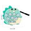 Handheld Game Console Keychain Light Up PopGame Toy Sensory Fidgets Toy Push Bubble Keyring with LED Kids Stress Toy
