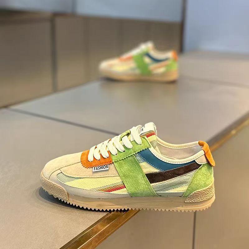 Men's shoes spring and summer breathable casual moral training Forrest Gump shoes Korean version versatile high value color scheme couple board shoes