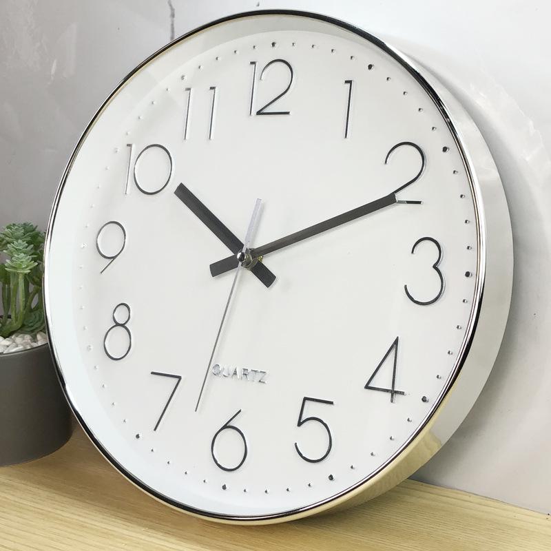 12" Silent Quartz Wall Clock for Living Room