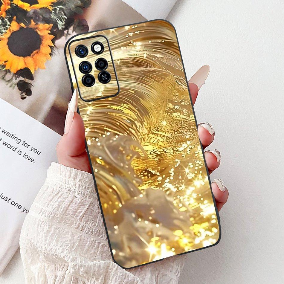 For Infinix Note 10 Pro Note10 Elegant Butterfly Cat Printed Phone Case For Infinix Note 10 10Pro NFC Black Silicone Soft Cases