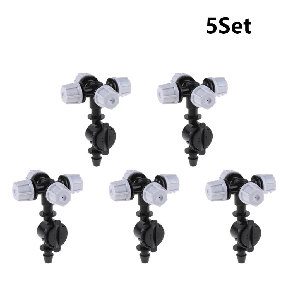 20/100pcs Agricultura Sprinklers Four Outlets Atomizing Misting Sprayer High Pressure for Outdoor Misting Cooling System