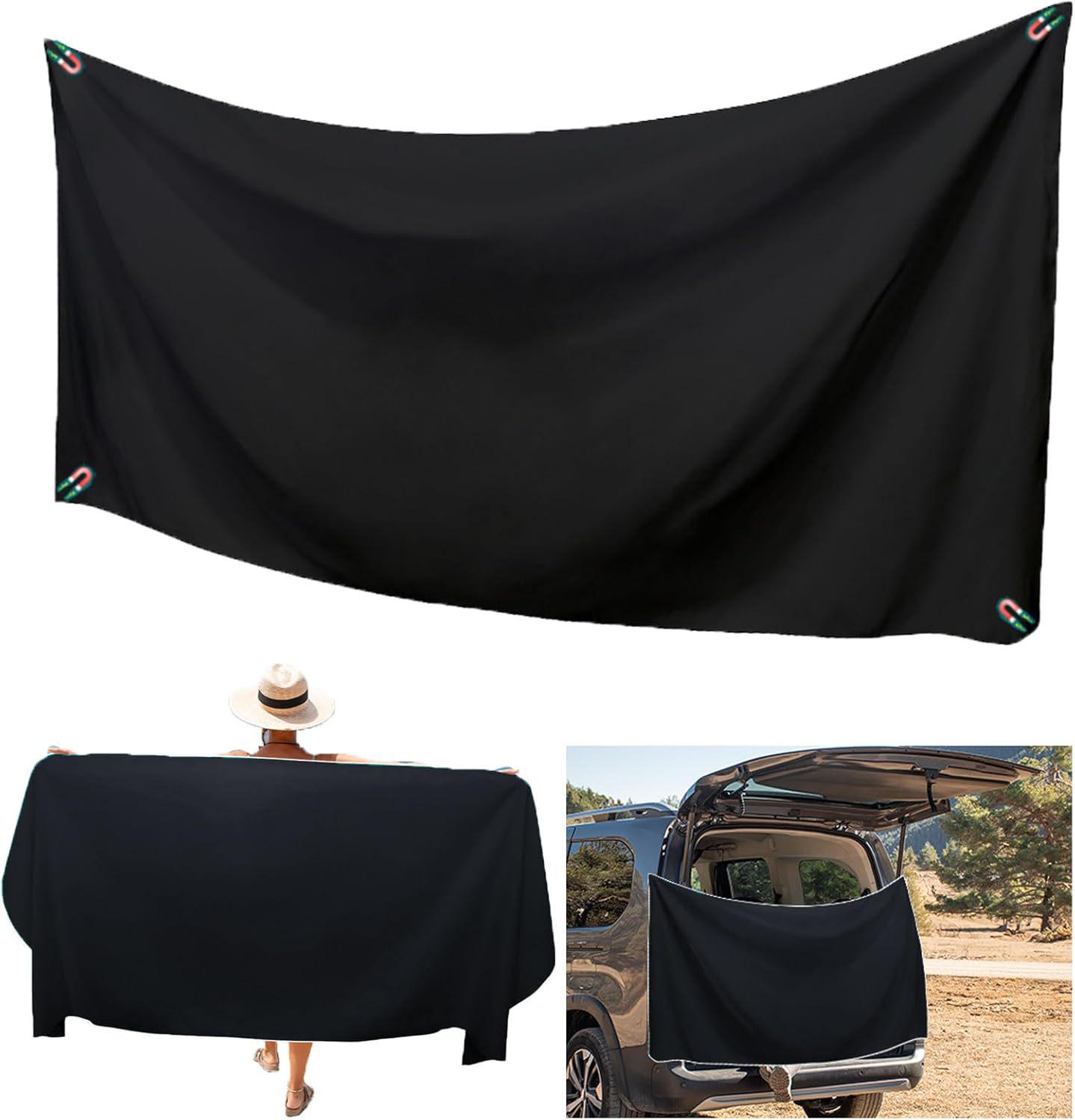 Quick-Dry Magnetic Suction Towel for Outdoor, Beach, and Sports Use чёрный