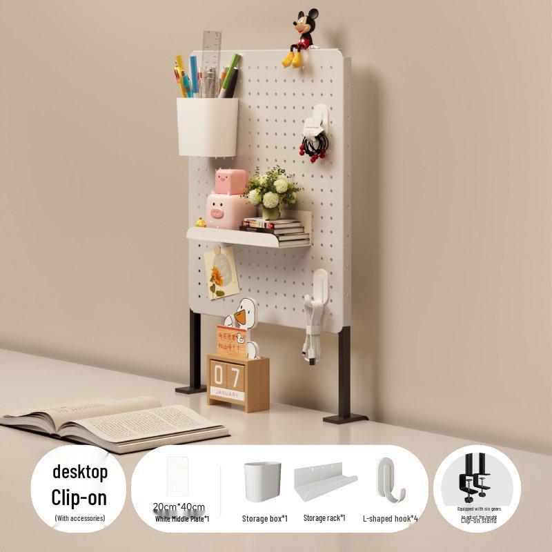 Pegboard Bookshelf Desktop Organizer for Dorm & Home