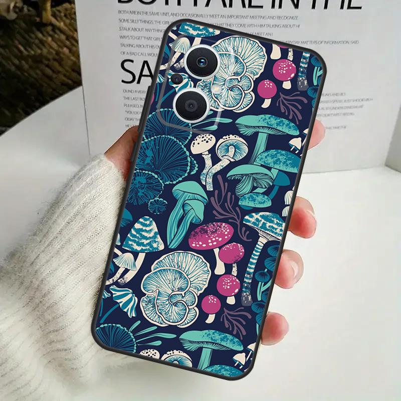 Psychedelic Mushrooms Florals Phone Case For OPPO Reno 8T 14F 13 F 12 11 10 14 Pro 7 8 Lite OPPO Find X8 X6 X5 X9 Pro Cover