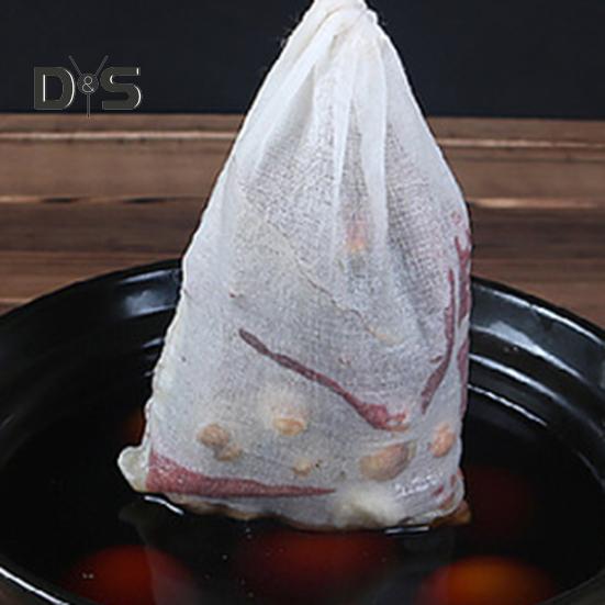 20 Stück Gewürzbeutel mit Kordelzug, Musselinbeutel aus natürlicher Baumwolle für Tee, Kräuter, Suppe, wiederverwendbarer Käsetuchbeutel zum Abseihen, leere Beutel