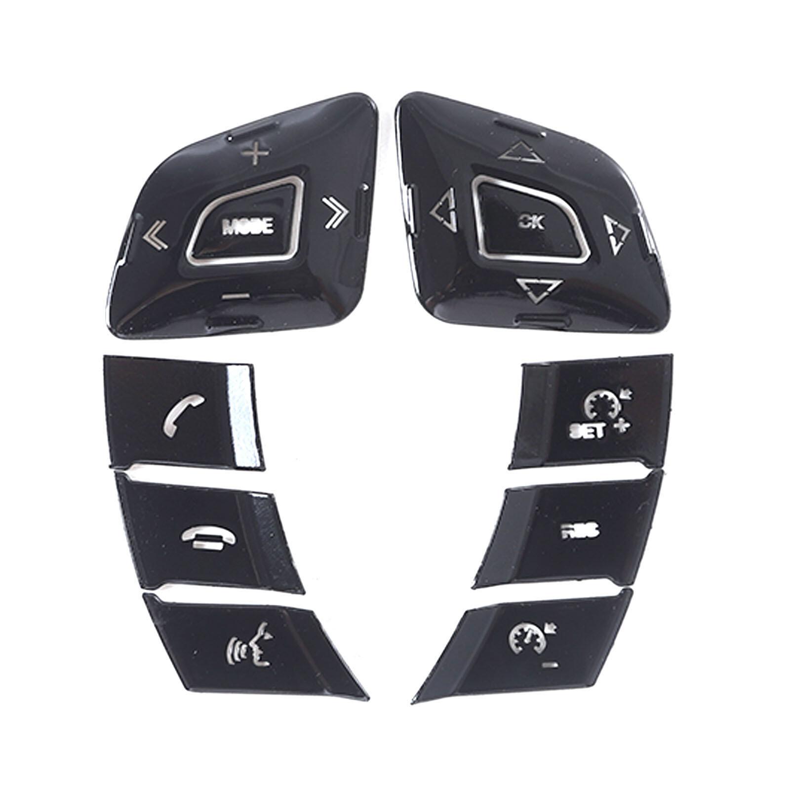 Glossy Black Steering Wheel Button sticker covers For Jaguar XJ 2010-19