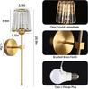 American Style Wall Lamp No wiring LED Rechargeable Bulbs wall Light Crystal wall Sconce For Bedroom Background Home Lighting