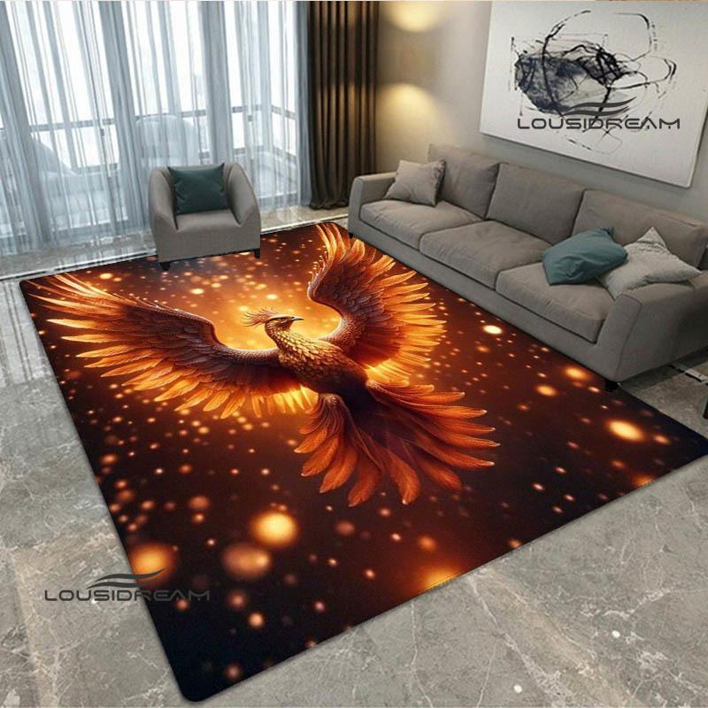 3D Phoenix Printed Carpet Kitchen Mats Non -slip Carpet Outdoor Carpets Area Rug Bedroom Decor Pink Room Decor Birthday Gift
