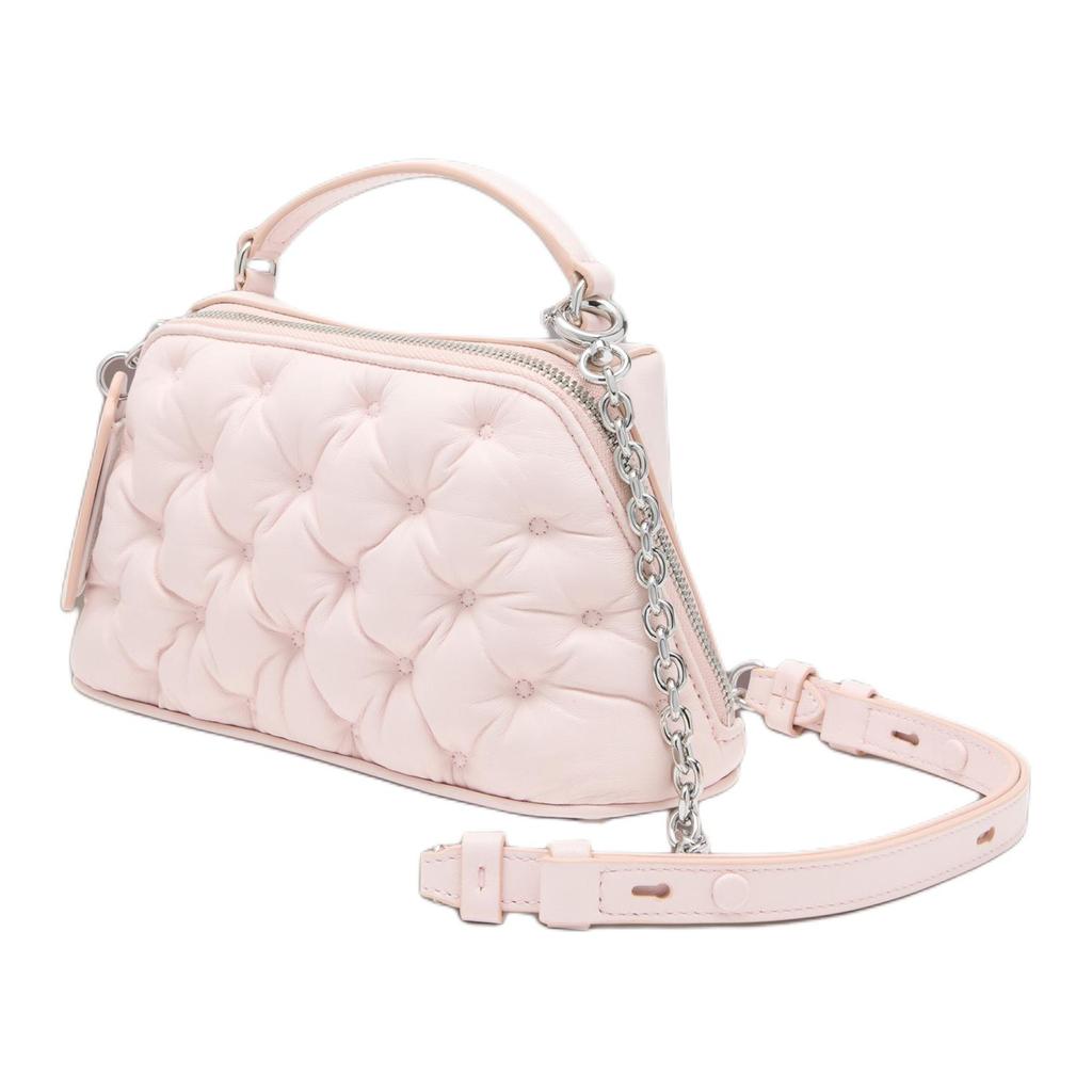 Maison Margiela Glam Slam Trapezoidal Quilted Digital Logo Tag Shoulder Crossbody Handbag Women handbags Pink SB1WG0065P6434T4246