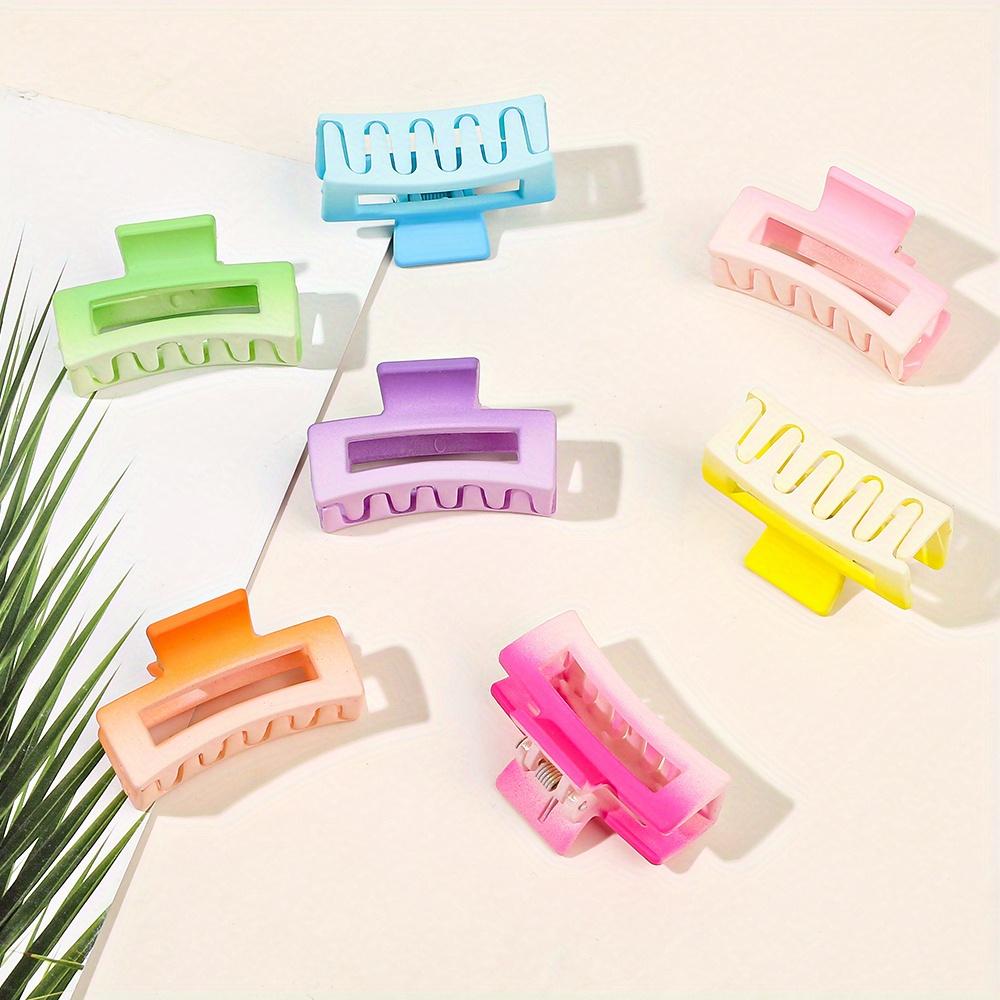 4pcs Classic Frosted Square Hair Clips - Add a Touch of Elegance To Your Hairdo!