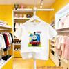 Y2K Cute Trendy Thomas Train Tshirt Kids Summer Short Sleeve Cartoon Print Pure Cotton Comfortable Top for Little Toddlers