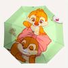 Charming Chip 'n' Dale Cartoon Durable Cartoon Folding Umbrella, Portable 3-Fold Compact Umbrella for Men and Women, Suitable for Travel or