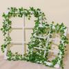 200Cm Silk Artificial Ivy Hanging Leaf Garland Plant Creeper Leaf Home  Wedding Garden Bathroom Decor Green Vine 1pc/6pcs