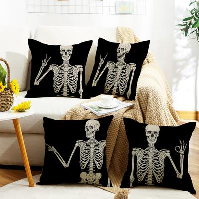 Halloween Decoration Pillow Skull Pillow Case Living Room Decoration Sofa Bedroom Pillow Bedside Pillow