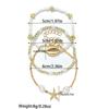 3pcs Set Bohemia Fashion Ocean Shell Starfish Pendant Imitation Pearl Beaded Bracelets for Women Summer Beach Vacation Jewelry