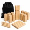 Jogo de Kubb - FERRY JOUETS - 21 peças - Madeira natural - Rede de armazenamento - 2-12 jogadores