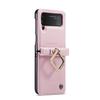 Leather Protection Phone Case For Samsung Galaxy Z Flip4 Flip 4 5g Zflip4 Non -Slip Phone Strop Ring Cover For Samsung Flip4