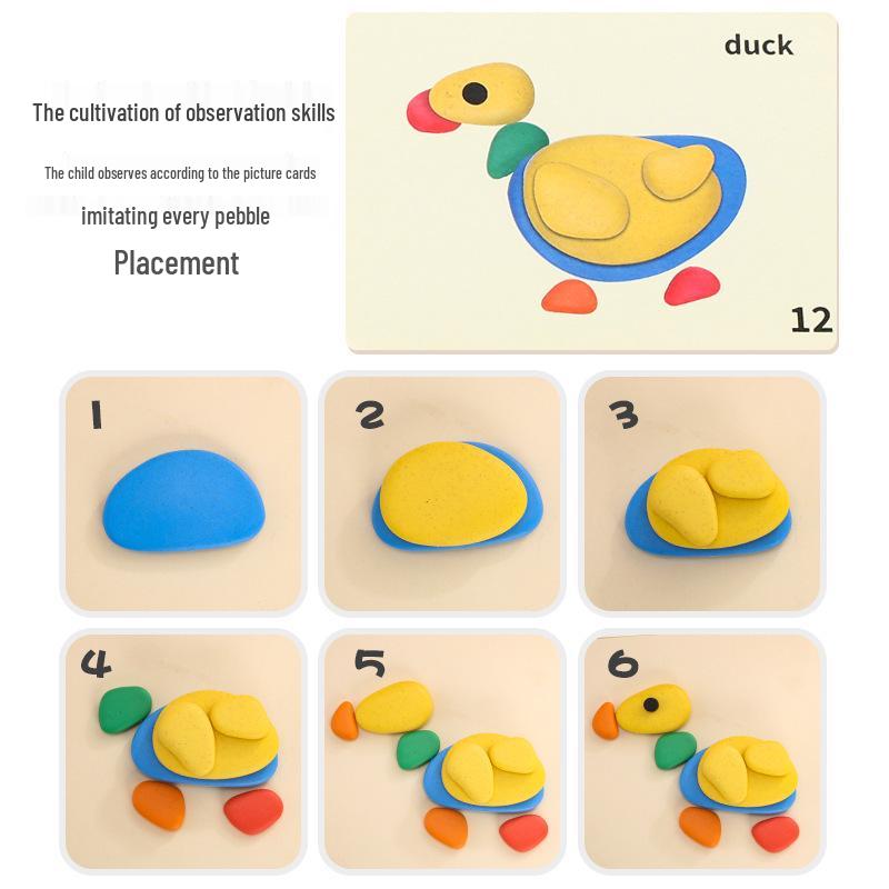 Rainbow Pebbles Stacking Game: Educational Tool & Interactive Logical Thinking Toy for Children