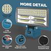LED Work Light for Makita/Dewalt/Milwaukee 18V Li-ion Battery 12000LM Spotlight with 2 USB Charging Port Flood Light Flashlight