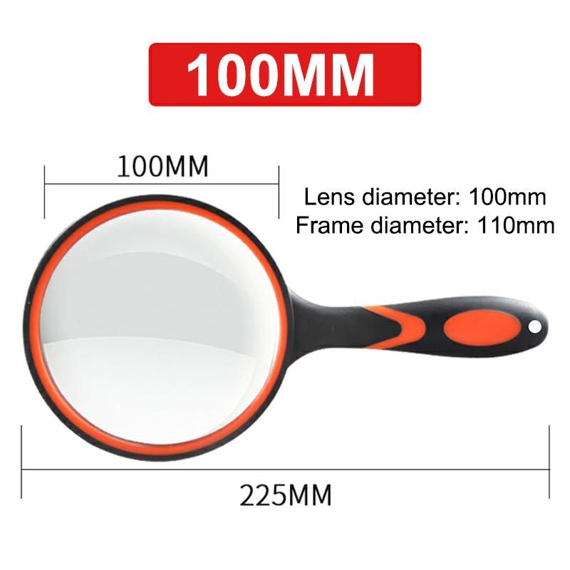 75Mm Handheld Magnifying Glass 10X For Kids Seniors Non-Slip Reading Magnifier Lens For Classroom Science Nature Exploration
