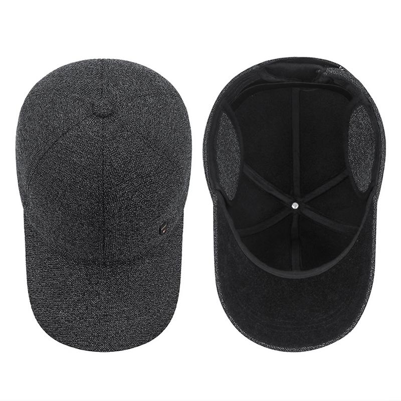 Men's Winter Velvet Warm Baseball Cap Middle-Aged and Elderly Cold-Proof Outdoor Windproof Ear Protection Cap