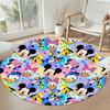 Christmas Mickey Minnie Round Floor Mat Suitable for Foyer Decorate room Hallway Balcony Antislip Round Carpet Anime Office Decor