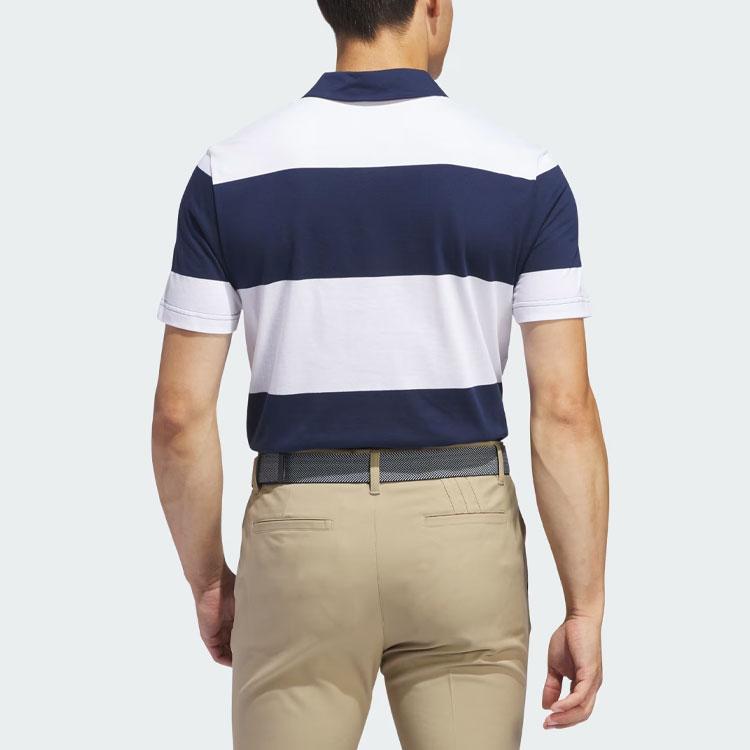 Adidas Colorblock Rugby Stripe Polo Shirt Men Tops Blue White IU4353