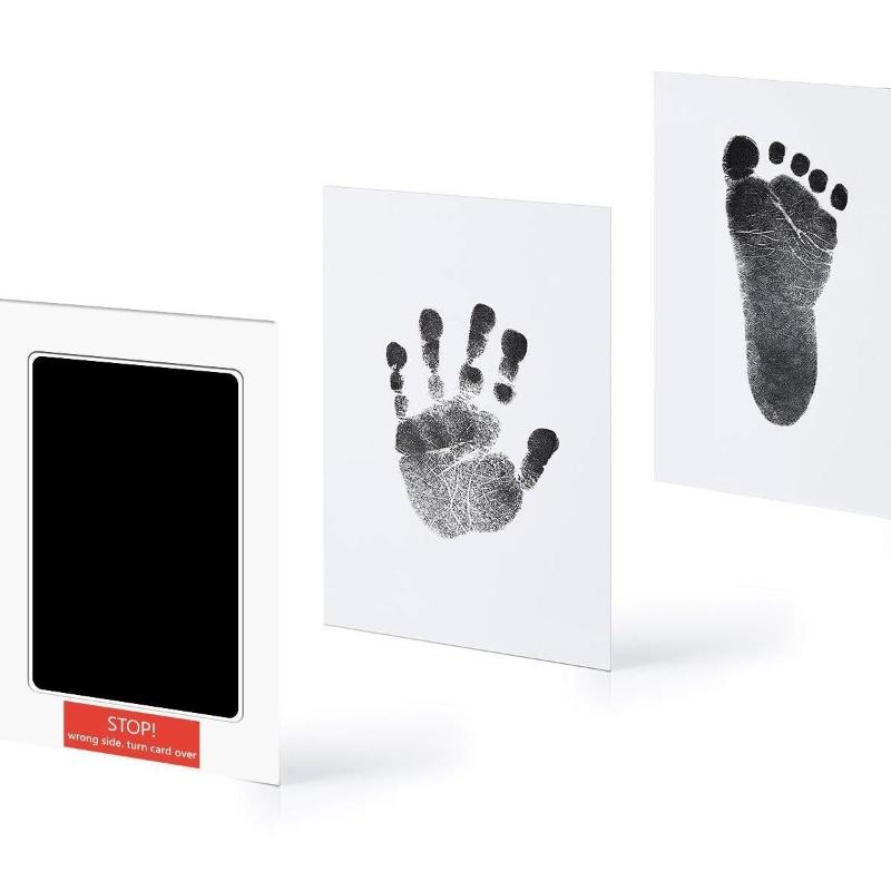 

Handprint and Footprint Pad with Impression Cards, Suitable for Babies and Pets, Holiday Gift for Newborns and Small Animals 1pc чорний