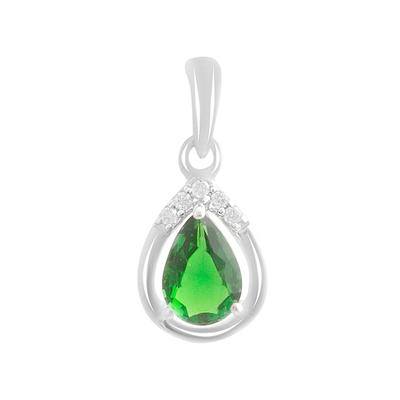 Silver Pendant with Nano Emerald 0.605ct (2192237)