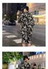 ZY30 Men's Summer Tie-dye Ice Silk Floral Two-piece Casual Set with Short-sleeved Shirt and Shorts